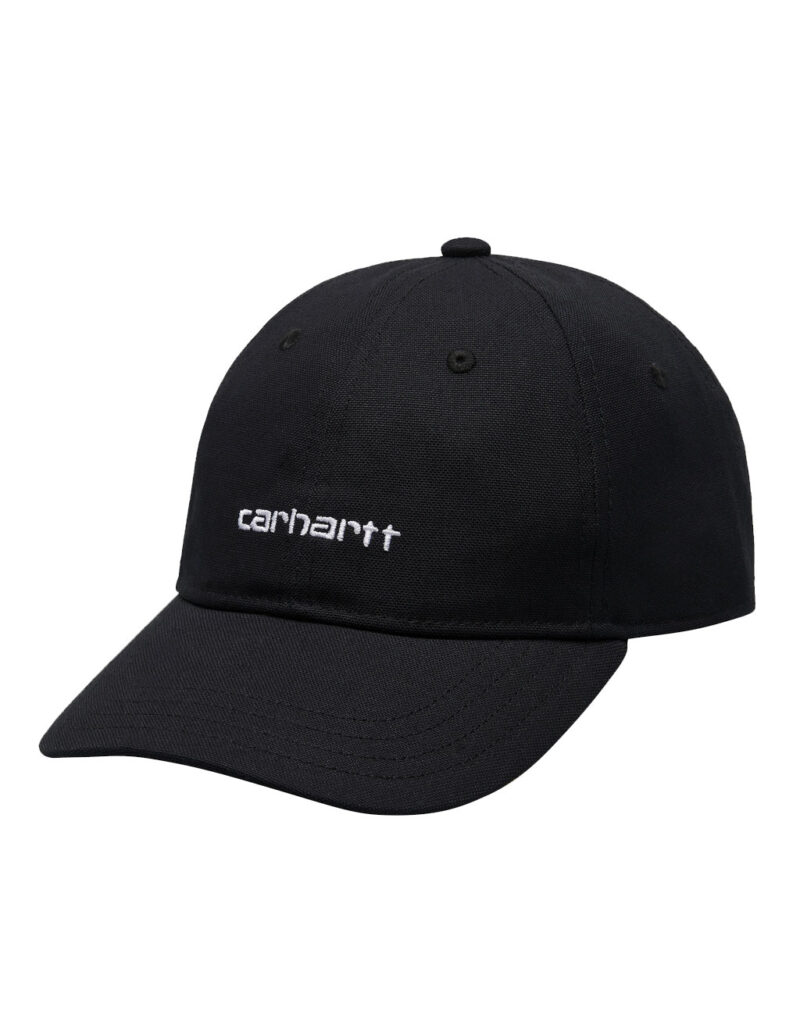 Canvas Script Cap BLACK