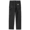 Double Knee Pant Black STONE WASHED